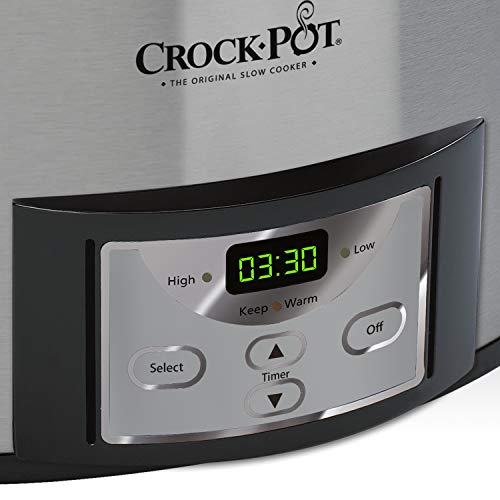 Crock-Pot 6 Quart Programmable Slow Cooker, Stainless Steel