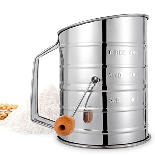 3 Cup Stainless Steel Flour Sifter for Baking