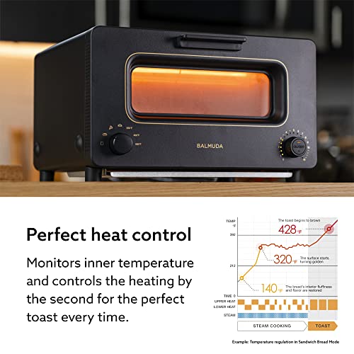 Balmuda Steam Oven Toaster, 5 Modes, Black