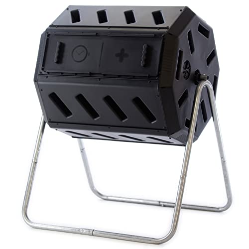 🌿 FCMP Outdoor IM4000 Dual Chamber Tumbling Composter - 100% Recycled Resin, Made in Canada 🌿