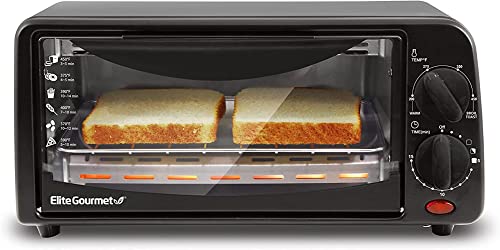Elite Gourmet Toaster Oven with Timer & Accessories