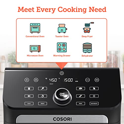 COSORI 7 Qt Air Fryer Oven Combo Stainless Steel