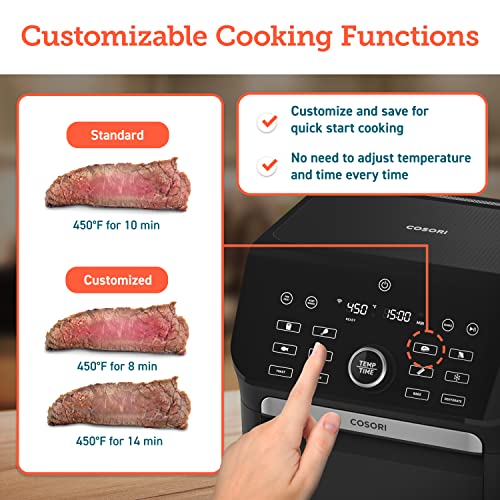 COSORI 7 Qt Air Fryer Oven Combo Stainless Steel