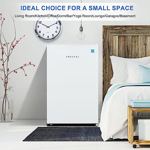 Frestec Small Refrigerator with Freezer, White (4.5 CU')