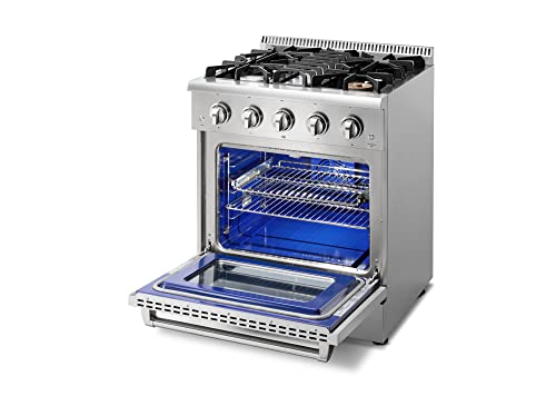 THOR Kitchen 30-Inch Gas Range with Blue Oven