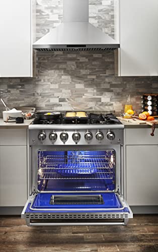 THOR Kitchen 36-Inch Dual Fuel Range in Stainless Steel