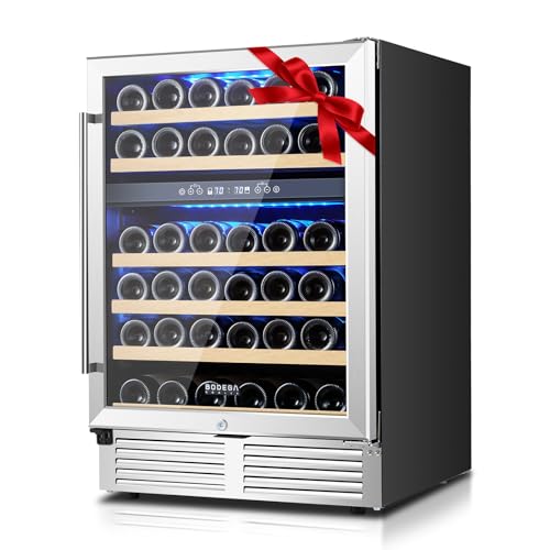 BODEGA 24" Wine Cooler Fridge, 46 Bottle Dual Zone