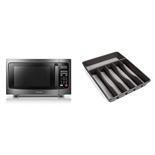 TOSHIBA Countertop Microwave Oven & Rubbermaid Silverware Tray