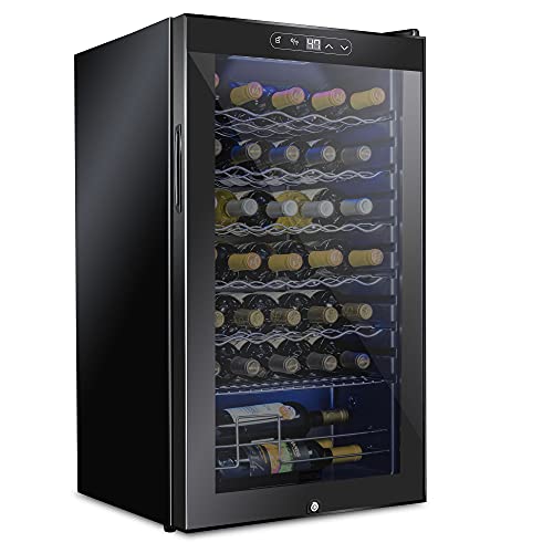 SCHMECKE 34 Bottle Compressor Wine Cooler Refrigerator - Black