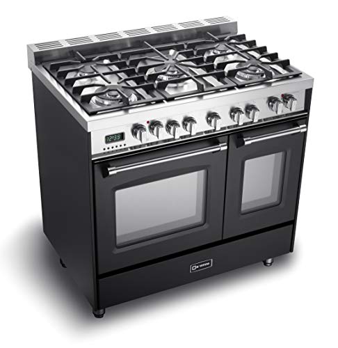 Verona Prestige Series Dual Fuel Range - Matte Black