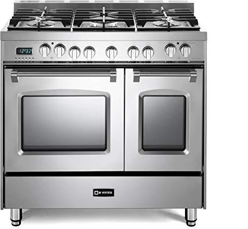 Verona 36" Dual Fuel Range Double Oven Stainless Steel