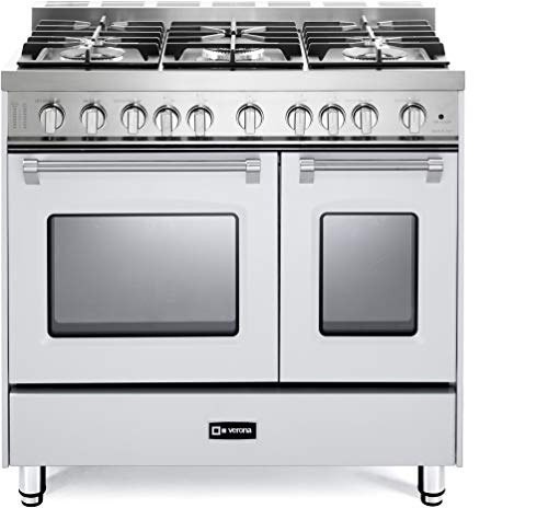 Verona Prestige Gas Range 36" Double Oven White