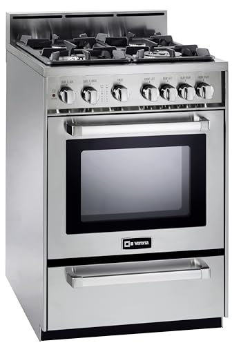Verona 24" Pro-Style Gas Range Oven Stainless Steel