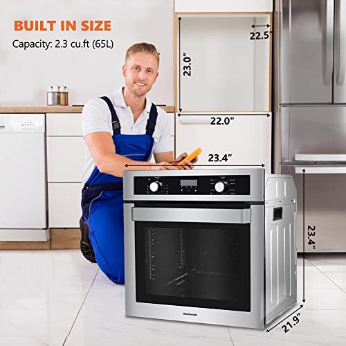 Thermomate 24 Inch Single Wall Oven in Stainless Steel