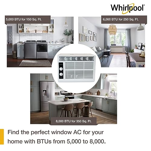 Whirlpool Window Air Conditioner & Dehumidifier for Small Spaces