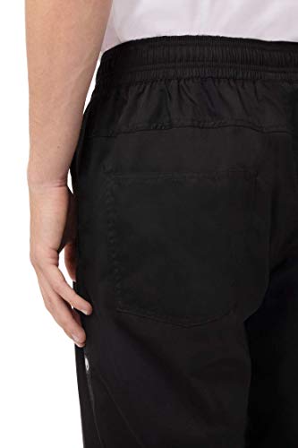 Black Chef Works Men's Essential Baggy Chef Pants, Large