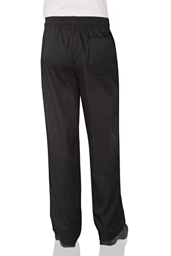Chef Works Zip-Fly Baggy Chef Pants, Black, X-Large