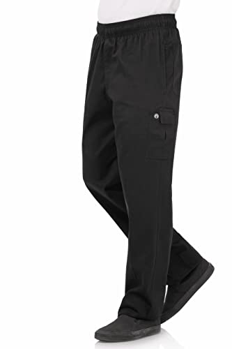 Men's Chef Cargo Pants in Black, Size Large