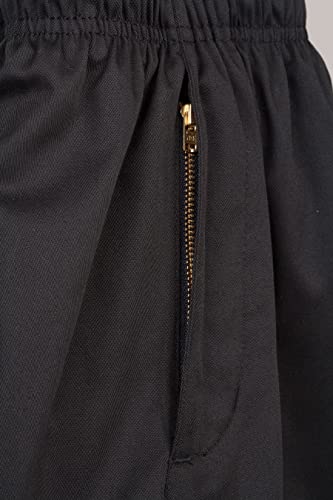 Chef Works Zip-Fly Baggy Chef Pants, Black, X-Large