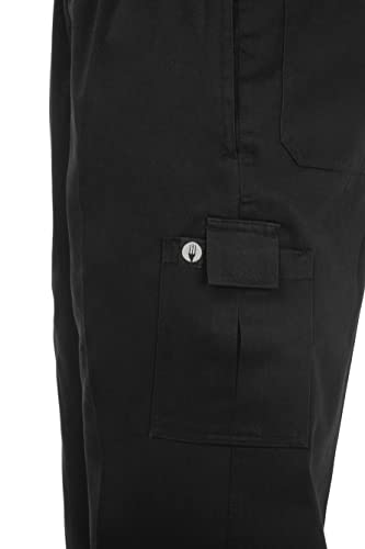 Men's Chef Cargo Pants in Black, Size Large