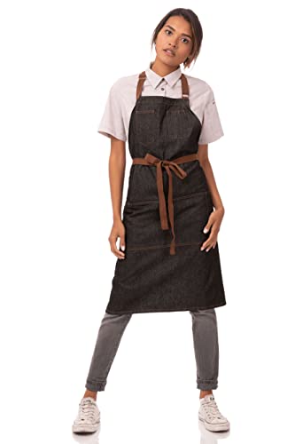 Black Chef Works Memphis Bib Apron, Unisex, One Size