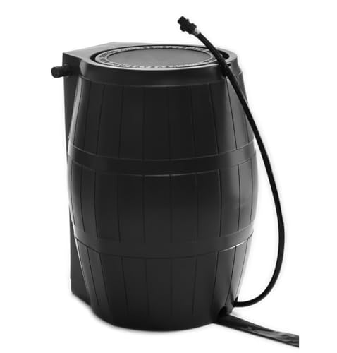 FCMP Outdoor RC4000-BLK 50-Gallon Rain Water Barrel