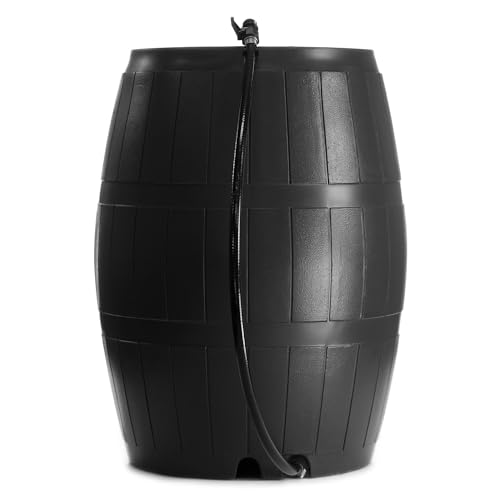 FCMP Outdoor RC4000-BLK 50-Gallon Rain Water Barrel