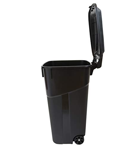 32 Gallon Outdoor Trash Bin with Attached Lid