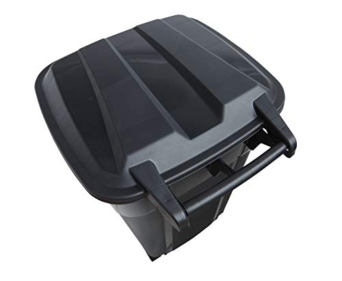 32 Gallon Outdoor Trash Bin with Attached Lid
