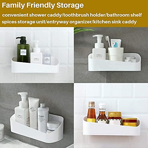 SUNFICON Adhesive Shower Caddy Wall Mounted Bathroom Organizer