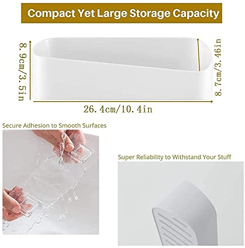 SUNFICON Adhesive Shower Caddy Wall Mounted Bathroom Organizer