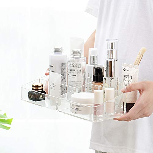 Sooyee Clear Makeup Vanity Organizer with 9 Spaces