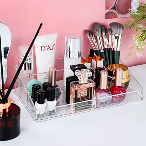 Sooyee Clear Makeup Vanity Organizer with 9 Spaces
