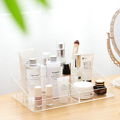 Sooyee Clear Makeup Vanity Organizer with 9 Spaces