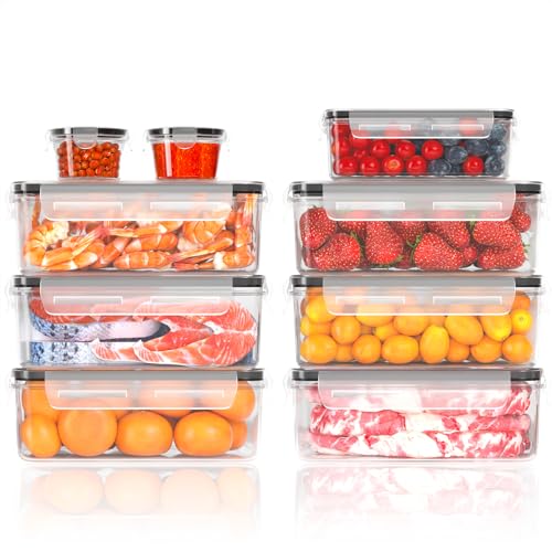 18 PCS BPA-Free Food Storage Containers with Lids