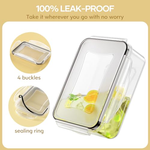 Airtight Food Storage Containers Set with Labels & Marker