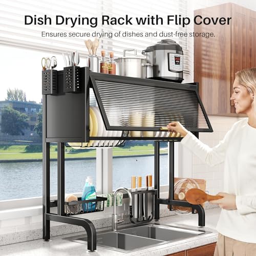 Large Stainless Steel Over The Sink Dish Drying Rack