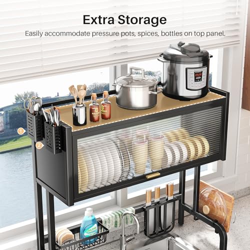 Large Stainless Steel Over The Sink Dish Drying Rack