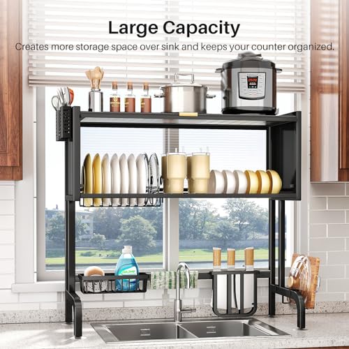 Large Stainless Steel Over The Sink Dish Drying Rack
