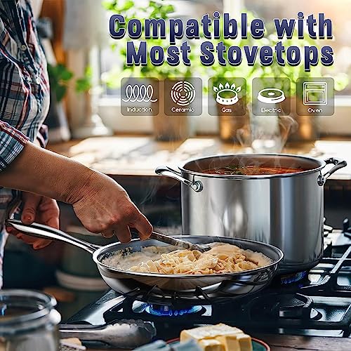 Stainless Steel Cookware Set: Multi-Ply Full Clad 12-Piece