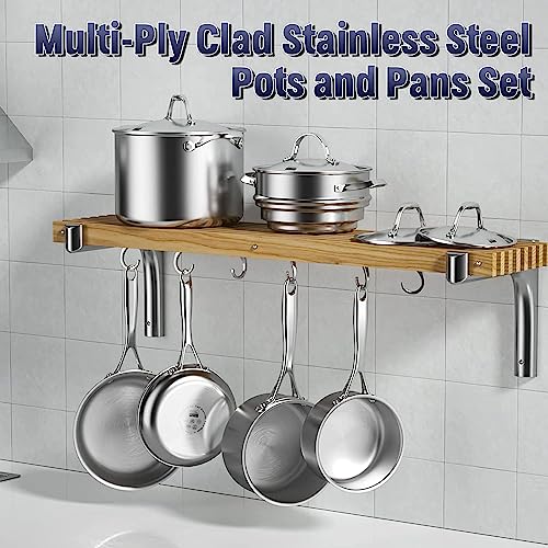Stainless Steel Cookware Set: Multi-Ply Full Clad 12-Piece