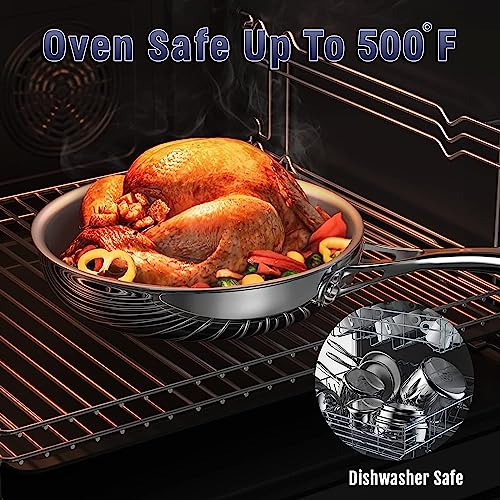 Stainless Steel Cookware Set: Multi-Ply Full Clad 12-Piece
