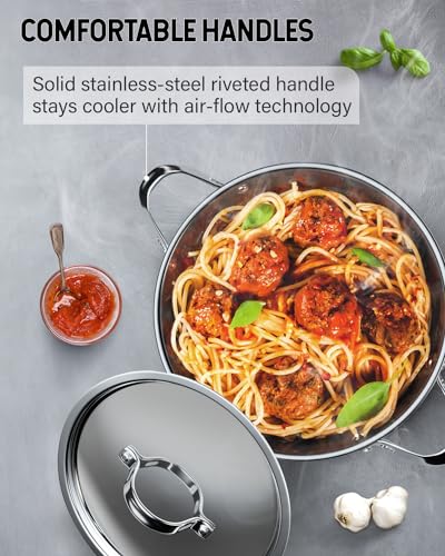 Classic Stainless Steel Cookware Set 10-Pieces, Pots and Pans