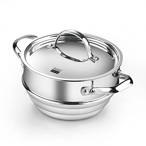 Classic Stainless Steel Cookware Set 10-Pieces, Pots and Pans