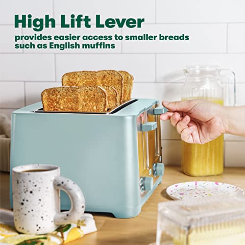 BELLA 4 Slice Toaster - Wide Slots, Removable Tray, Functions