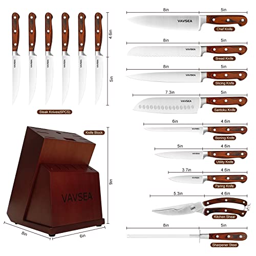 16 PC High Carbon Stainless Steel Knife Set