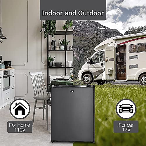 Techomey 1.0 Cu.Ft Mini Fridge with Lock