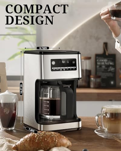 Kismile 14-Cup Programmable Stainless Steel Coffee Maker