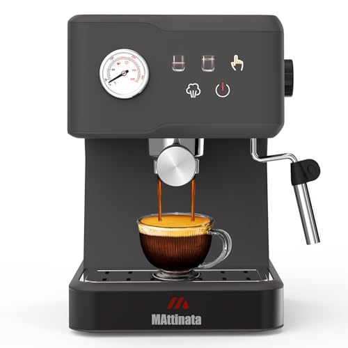Retro Espresso Machine with Milk Frother and Steamer