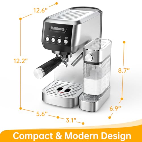 Mattinata Espresso Machine, 20 Bar Cappuccino & Latte